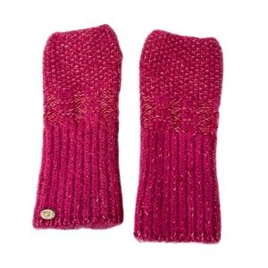 Chanel Pink Knit 09A Wool/Mohair Fingerless Gloves